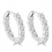 4.25 ct Ladies Round Cut Diamond Hoop Huggie Earrings